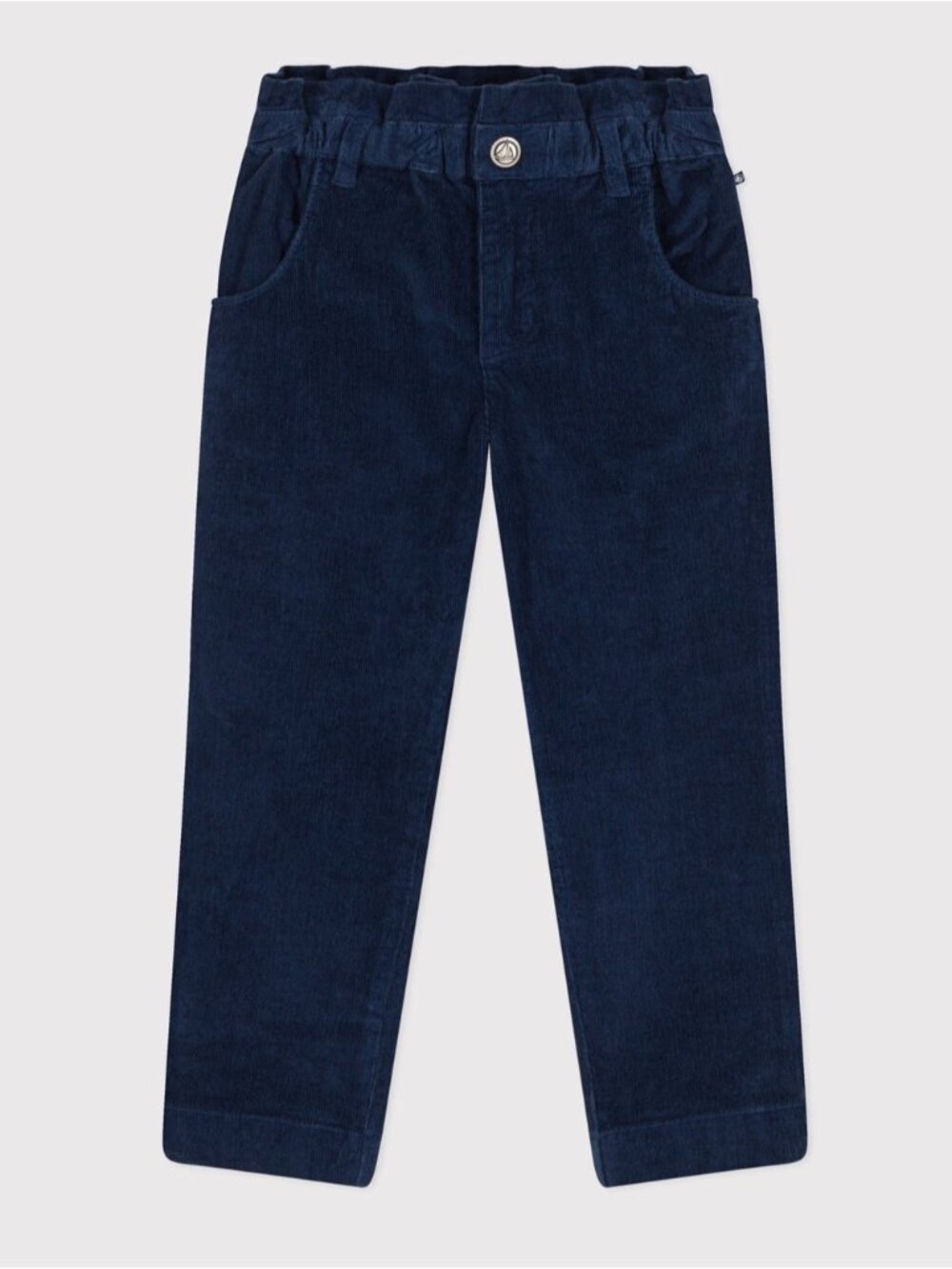 Petit Bateau Navy Velour Elastic Waist Corduroy VELVOUR Navy Blue Pants Youth 8